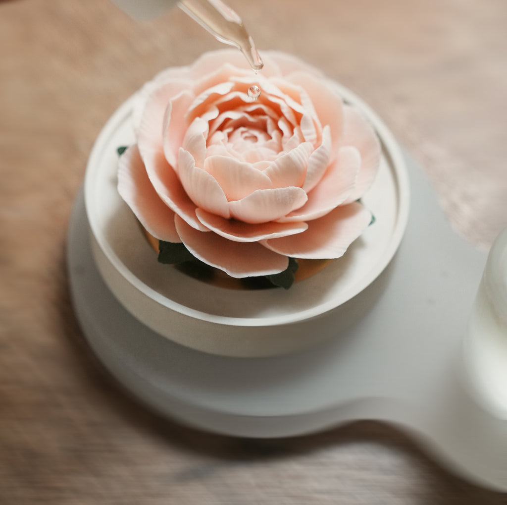 山茶 陶磁器の花香炉