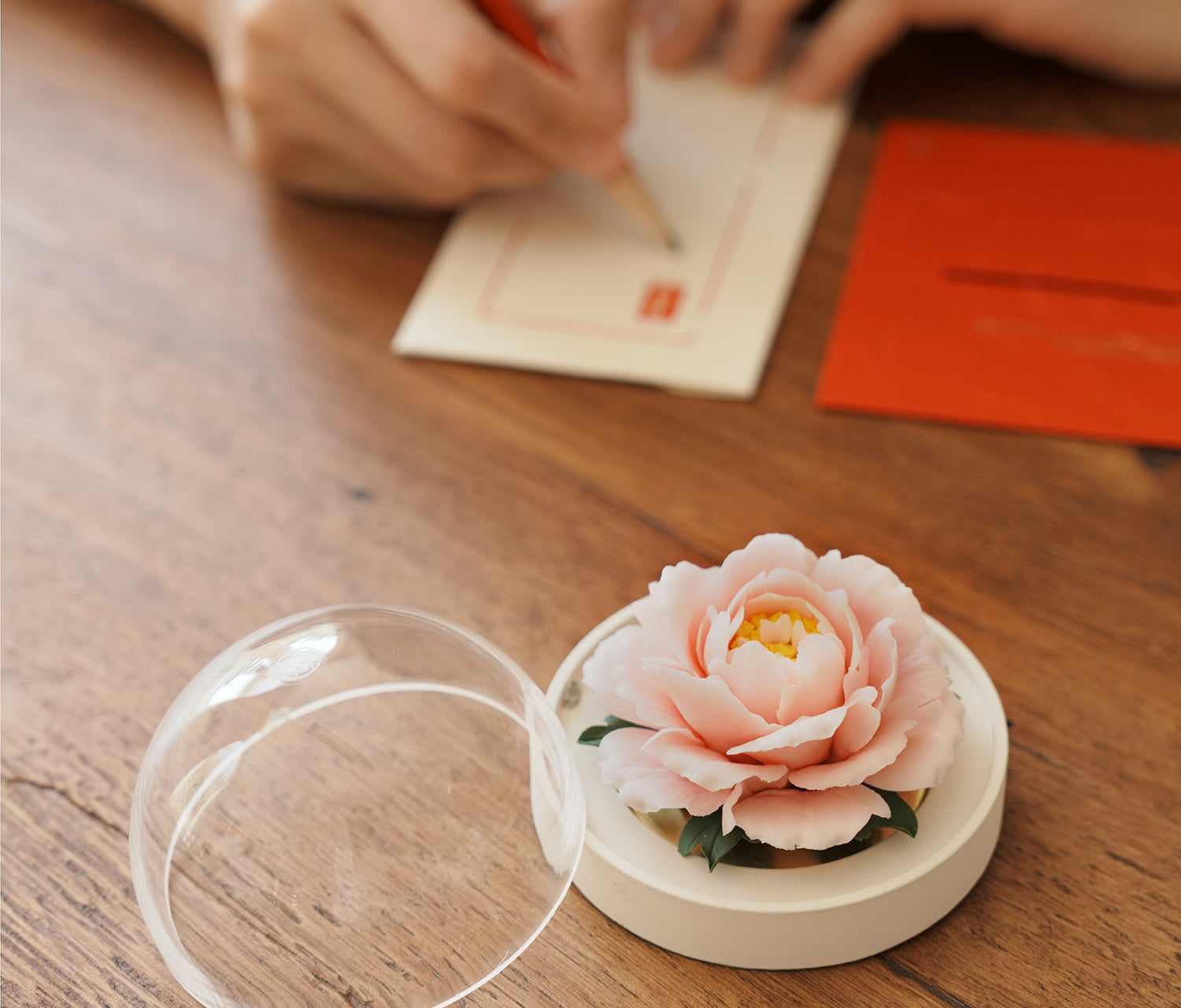 牡丹 陶磁器の花香炉