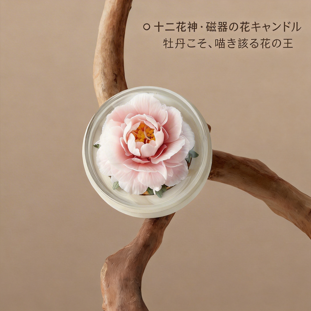 牡丹 陶磁器の花香炉