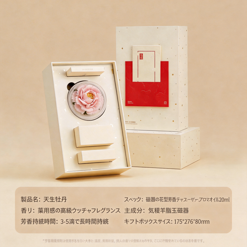 牡丹 陶磁器の花香炉
